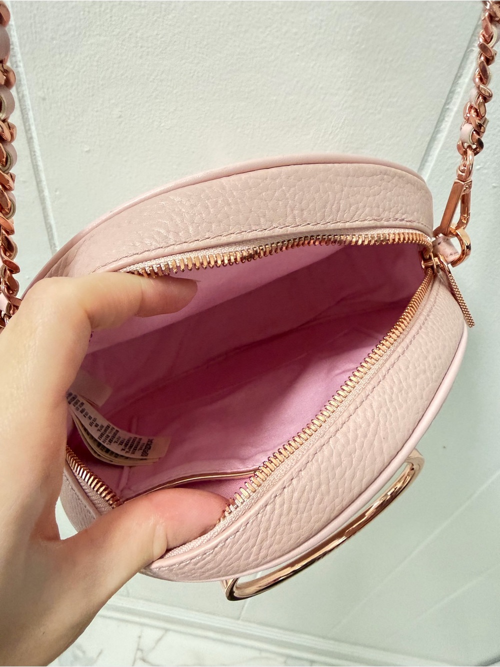 Ted Baker Blush Pink Round Crossbody with Rose-Gold Ring - Picture 4 of 6
